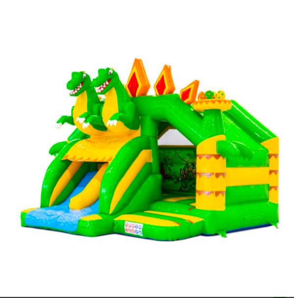 Springkussen Combi Dino Double Slide